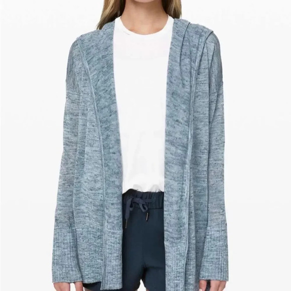 Lululemon Calm and Collected Wrap Heathered Sailboat Blue Size Medium - Picture 1 of 10